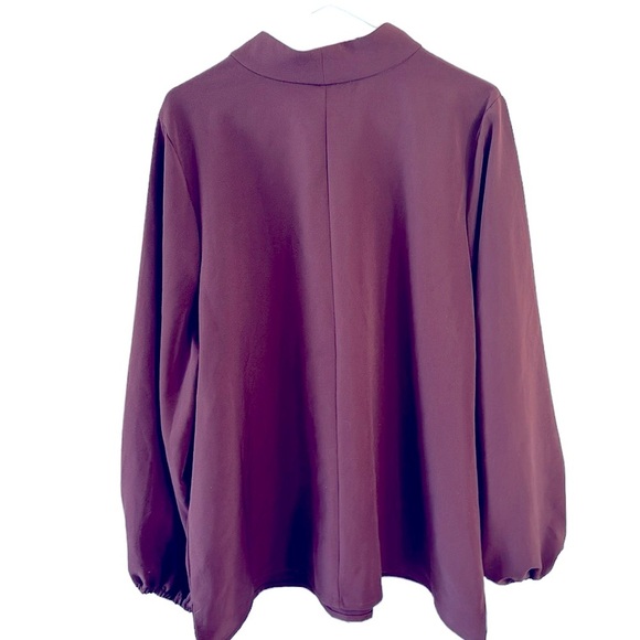 Eloquii Burgundy Blue Top New 22 Career Holiday - Picture 3 of 3